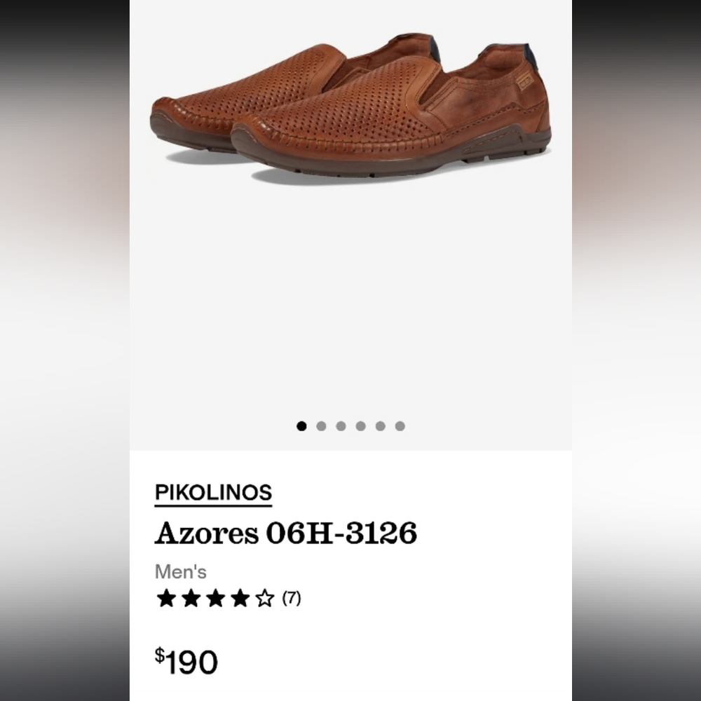46 Pikolinos Azores Brown Leather Driver Loafer Venetian Slip On Jog Shoe Men 12 - Picture 4 of 16